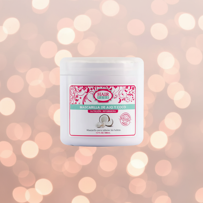 Mascarilla de ajo y coco 16oz