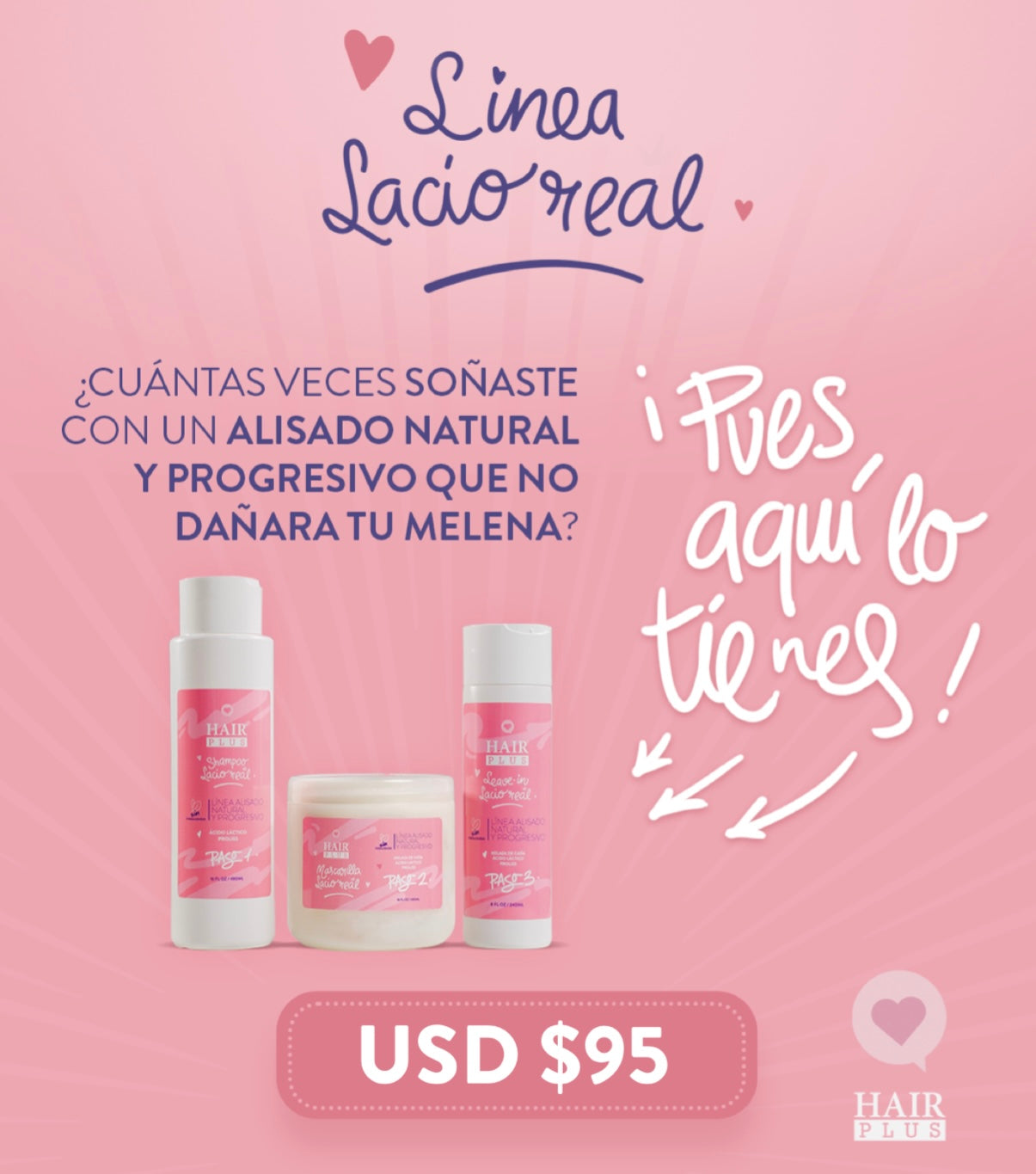 Kit Lacio Real: Shampoo Lacio Real - Mascarilla Lacio Real - Leave-in Lacio Real